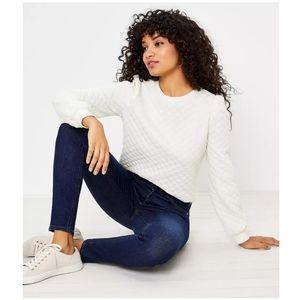 Loft  Petite Quilted  Sweatshirt